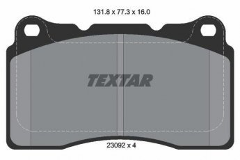 Купить 2309203 TEXTAR Тормозные колодки передние Лансер 9 (2.0 16V EVO IX, 2.0 4WD) без датчика износа