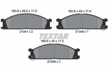 Купить 2134702 TEXTAR Тормозные колодки передние Terrano (2.4, 2.7, 3.0) с звуковым предупреждением износа