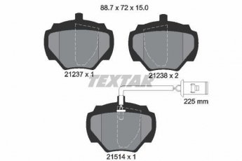 Купить 2123701 TEXTAR Тормозные колодки задние Дискавери (2.0, 2.5, 3.5) с датчиком износа