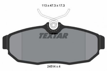 Купить 2451401 TEXTAR Тормозные колодки задние Mustang без датчика износа