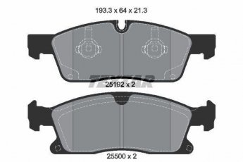 Купить 2519202 TEXTAR Тормозные колодки передние М Класс W166 (2.1, 3.0, 3.5) подготовлено для датчика износа колодок
