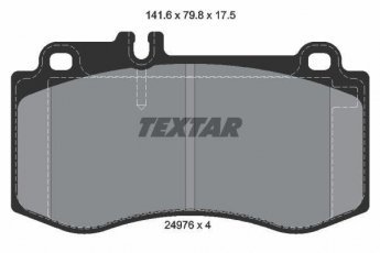 Купить 2497601 TEXTAR Тормозные колодки передние CL-Class CLS (3.0, 3.5) подготовлено для датчика износа колодок