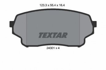 Купити 2430101 TEXTAR Гальмівні колодки передні Grand Vitara XL-7 2.0 HDI 110 16V без датчика зносу