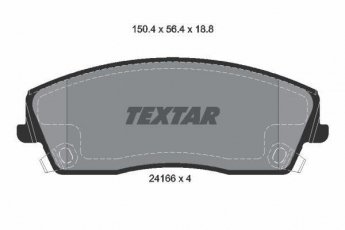 Купити 2416601 TEXTAR Гальмівні колодки передні Chrysler 300 (2.7, 3.0, 3.5, 3.6) с звуковым предупреждением износа