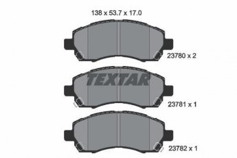 Купить 2378001 TEXTAR Тормозные колодки передние Legacy (1.8, 2.0, 2.2) с звуковым предупреждением износа