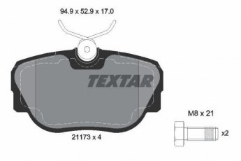 Купить 2117302 TEXTAR Тормозные колодки передние BMW E30 подготовлено для датчика износа колодок