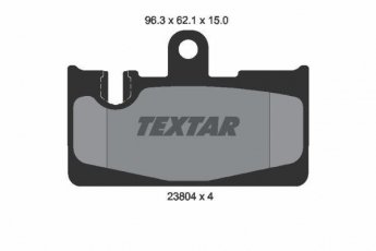 Купить 2380401 TEXTAR Тормозные колодки задние Лексус ЛС 430 подготовлено для датчика износа колодок