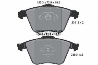 Купить 2391201 TEXTAR Тормозные колодки передние Мазда 3 (БК, БЛ) (2.0, 2.3) без датчика износа