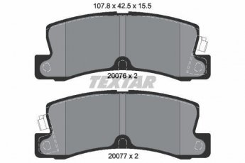 Купити 2007601 TEXTAR Гальмівні колодки задні Camry 10 (2.5, 2.5 V6 GXI) с звуковым предупреждением износа