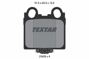 Купити 2342901 TEXTAR Гальмівні колодки задні Lexus GS (3.0, 4.0, 4.3) с звуковым предупреждением износа