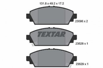 Купити 2309601 TEXTAR Гальмівні колодки передні Аккорд (1.6 LS, 1.6 i) с звуковым предупреждением износа