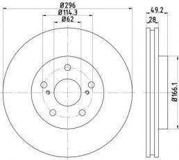 Купити 92135800 TEXTAR Гальмівні диски Камрі 30 (2.4 VVT-i, 3.0 V6)