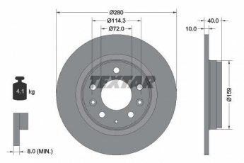 Купить 92125603 TEXTAR Тормозные диски Mazda 323 2.0