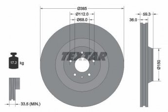 Тормозной диск 92184203 TEXTAR фото 1