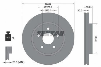 Купити 92184503 TEXTAR Гальмівні диски Grand Cherokee (3.0, 3.7, 4.7, 5.7)