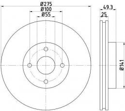 Купити 92180303 TEXTAR Гальмівні диски Corolla (110, 120, 140, 150) (1.8, 1.8 VVT-i, 2.0 D-4D)
