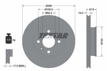 Купить 92144700 TEXTAR Тормозные диски Getz (1.1, 1.3, 1.4, 1.5, 1.6)