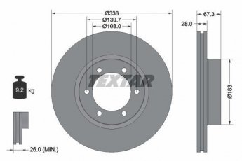 Купити 92137300 TEXTAR Гальмівні диски Lexus GX