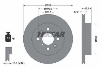 Купить 92135303 TEXTAR Тормозные диски Ignis (1.2, 1.3, 1.5)
