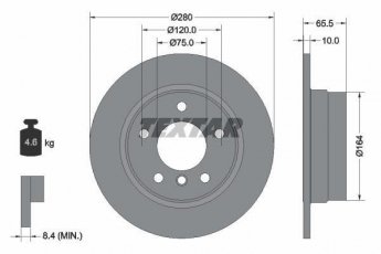 Купить 92132903 TEXTAR Тормозные диски BMW E87 (1.6, 2.0)