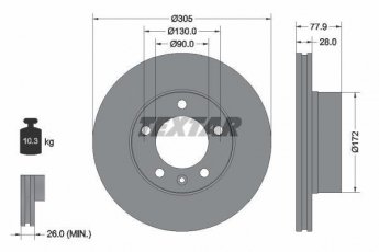 Купить 92115903 TEXTAR Тормозные диски Master 2 (1.9, 2.2, 2.5, 2.8, 3.0)