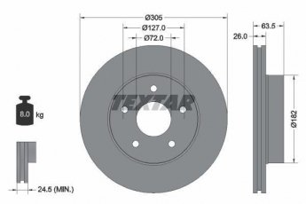 Тормозной диск 92113600 TEXTAR фото 1