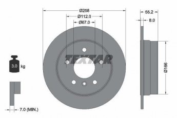 Купити 92099703 TEXTAR Гальмівні диски А Класс W168 (1.6, 1.7, 1.9, 2.1)