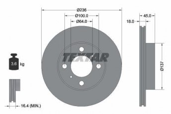 Купить 92089400 TEXTAR Тормозные диски Carisma (1.6, 1.9 TD)