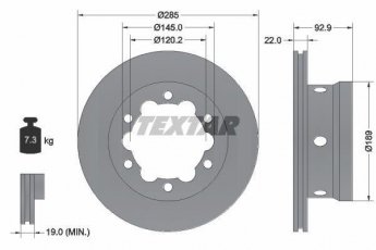 Купити 92089803 TEXTAR Гальмівні диски Спрінтер 904 (2.1, 2.3, 2.5, 2.7, 2.9)