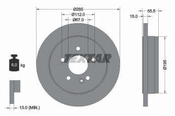 Купити 92090003 TEXTAR Гальмівні диски M-Class W163 (2.3, 2.7, 3.2, 3.7, 4.3)