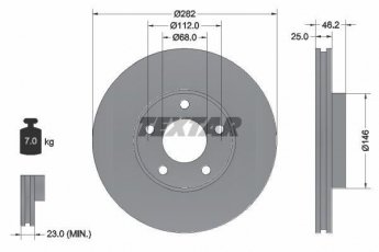 Купити 92083603 TEXTAR Гальмівні диски Passat B5