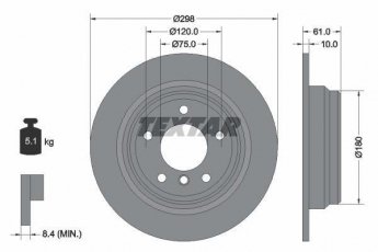 Купить 92076603 TEXTAR Тормозные диски BMW E39 (2.0, 2.2, 2.5)