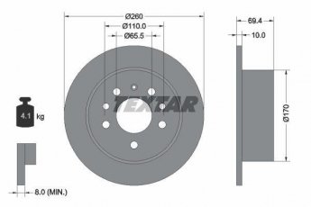 Купити 92068800 TEXTAR Гальмівні диски