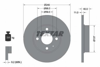 Купить 92061103 TEXTAR Тормозные диски Brava 2.0
