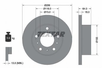 Купити 92034400 TEXTAR Гальмівні диски Дукато (280, 290) (1.8, 1.9, 2.0, 2.4, 2.5)