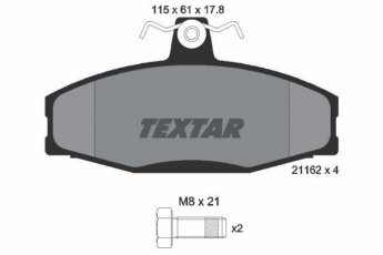 Купити 2166201 TEXTAR Гальмівні колодки передні Caddy (1.6, 1.9 D) без датчика зносу