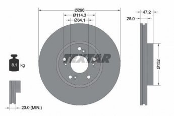 Купити 92195000 TEXTAR Гальмівні диски Accord (2.0 i, 2.2 i-DTEC, 2.4 i)