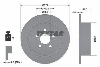 Купити 92167800 TEXTAR Гальмівні диски Subaru