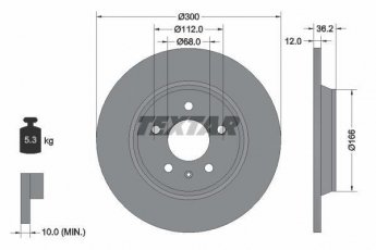 Купити 92160103 TEXTAR Гальмівні диски Ауді Ку5 (2.0, 3.0)