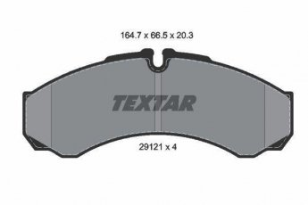Купить 2912112 TEXTAR Тормозные колодки передние Daily (0.0, 2.3, 2.5, 2.8, 3.0) подготовлено для датчика износа колодок