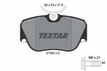Купить 2105503 TEXTAR Тормозные колодки передние Mercedes 190 W201 (1.8, 2.0, 2.3, 2.5, 2.6) подготовлено для датчика износа колодок