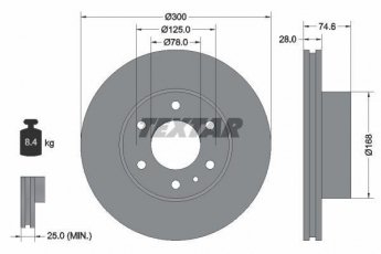 Купити 92155900 TEXTAR Гальмівні диски Iveco