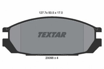 Купити 2009801 TEXTAR Гальмівні колодки передні Ванетте (1.5, 2.0 D, 2.4 i) без датчика зносу