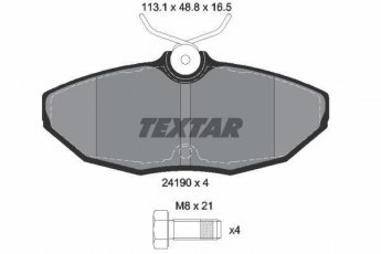 Купить 2419001 TEXTAR Тормозные колодки задние S-Type (2.5 V6, 2.7 D, 4.2 V8) без датчика износа