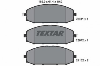 Купити 2361101 TEXTAR Гальмівні колодки  с звуковым предупреждением износа