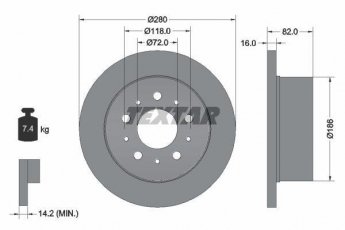Купити 92157403 TEXTAR Гальмівні диски Jumper (2.0, 2.2, 2.3, 3.0)
