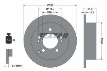 Купить 92156803 TEXTAR Тормозные диски Sonata (2.0, 2.4, 3.3)