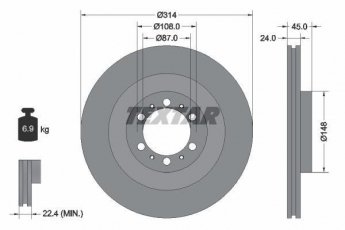Купити 92144803 TEXTAR Гальмівні диски Паджеро Спорт 1 (1.8, 2.0, 2.5, 3.0, 3.2)