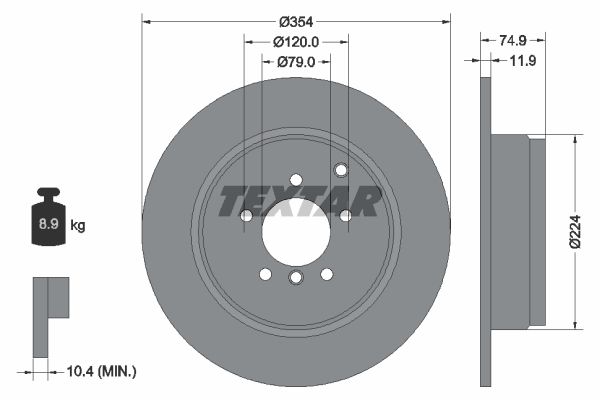 Тормозной диск 92174100 TEXTAR фото 1