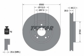 Гальмівний диск 92106003 TEXTAR фото 1